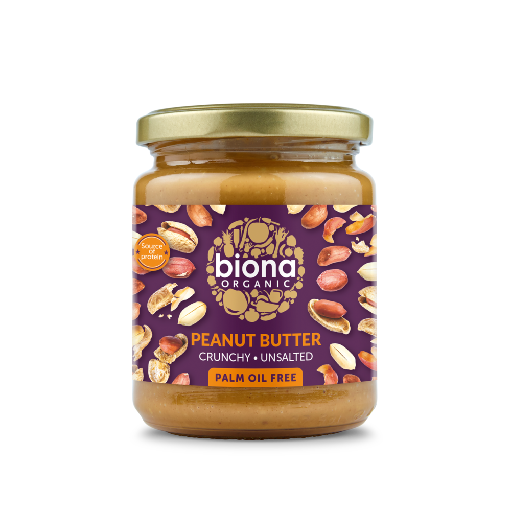 BIONA Organic Peanut Butter - Crunchy (no salt) 250g - Longdan Online Supermarket