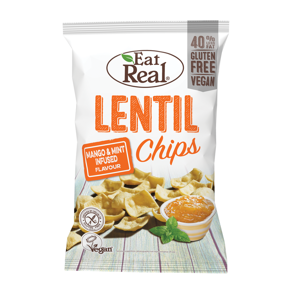 EAT REAL Lentil Chips Mango & Mint 40g - Longdan Online Supermarket