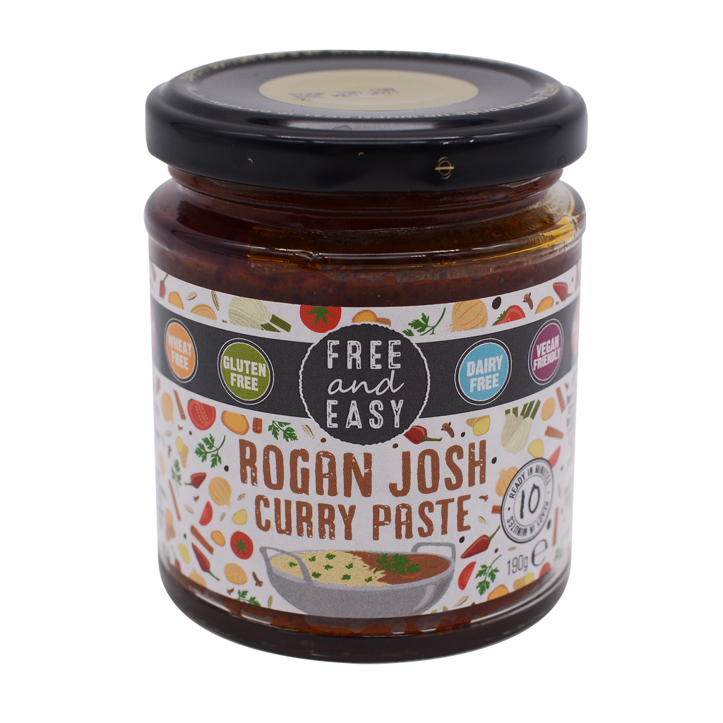 Free and Easy Organic Rogan Josh Curry Paste 190g - Longdan Online Supermarket