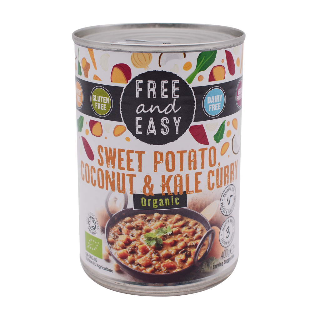 Free and Easy Organic Sweet Potato, Coconut & Kale Curry 400g - Longdan Online Supermarket